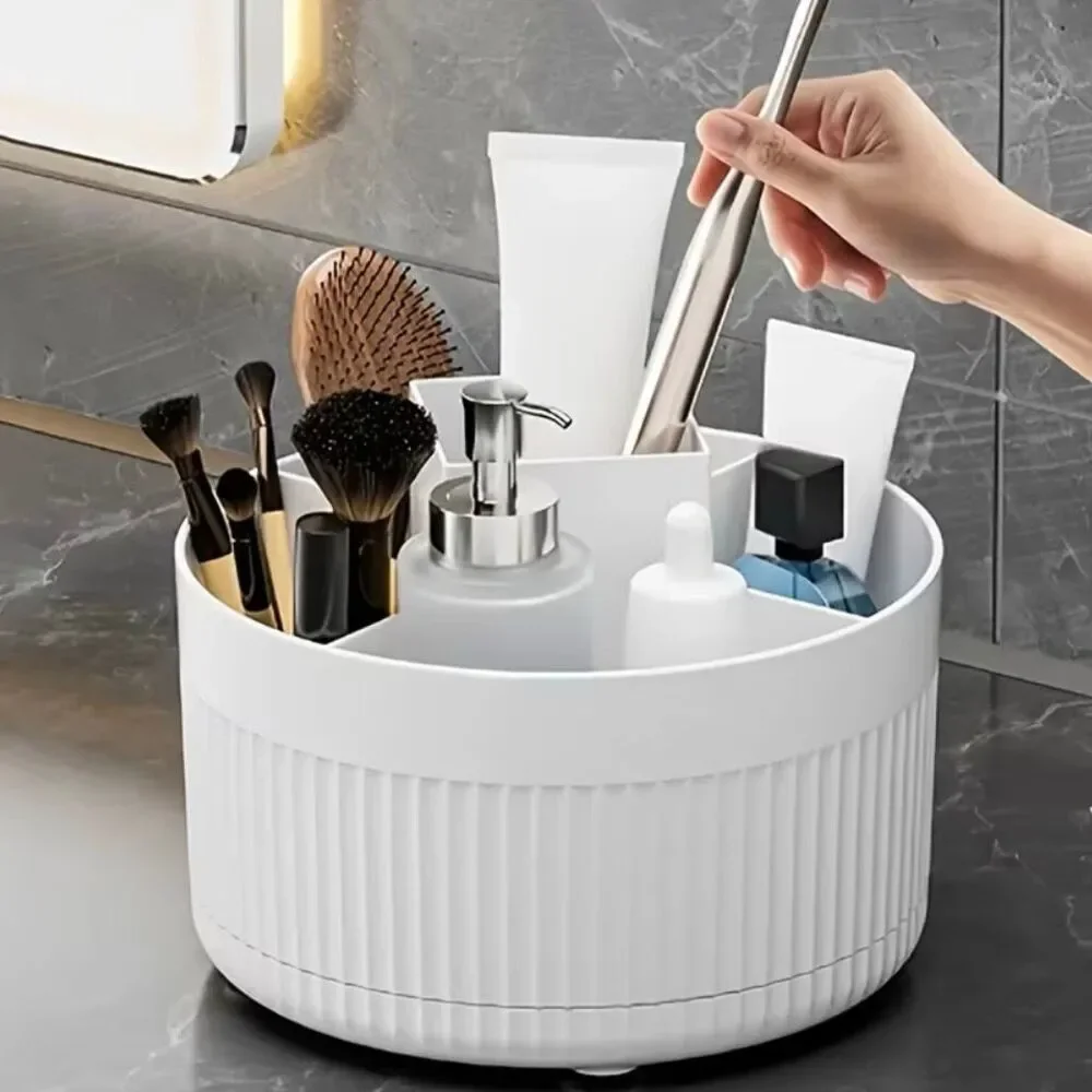 NWT Awaoko White Rotating Cosmetic Organizer with 5 Compartments for 360° Access